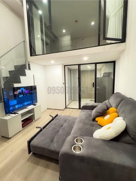 living room and bedroom and room interior of SOHO​ BANGKOK​ RATCHADA​