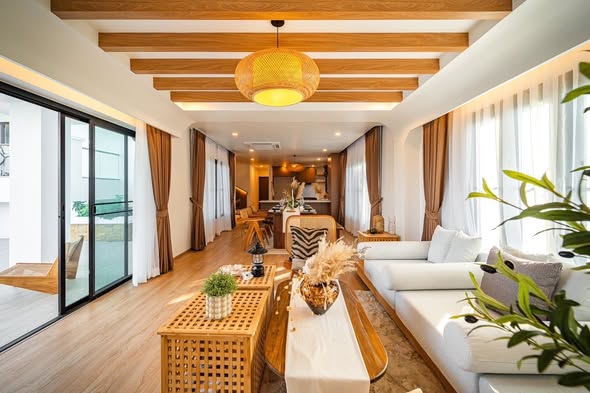 living room of Somkid pool villa loft cafe บ้านพักพูลวิลล่าพัทยา จอมเทียน พัทยาใต้