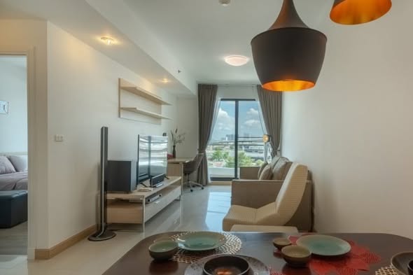 living room of Supalai Casa Riva condo