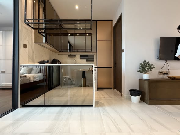 bedroom and living room and room interior of Supalai Icon Sathon