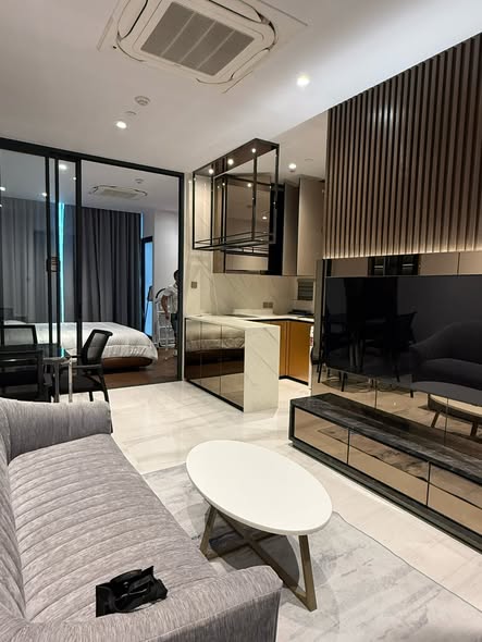 living room and bedroom of Supalai Icon Sathon