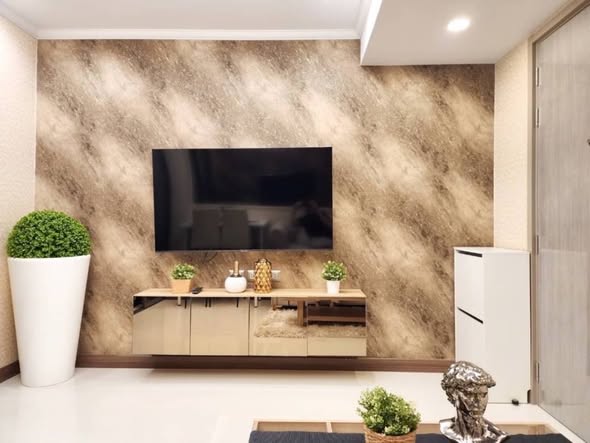 living room and room interior and bathroom of Supalai Oriental Sukhumvit 39