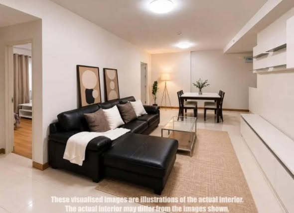 living room and bedroom of Supalai Park Ekkamai – Thonglor