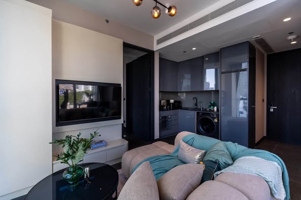 bedroom and living room and room interior of Tait Sathorn 12
