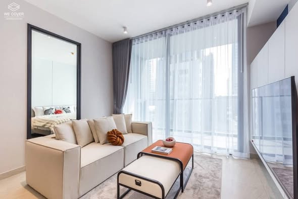 living room and bedroom and room interior of Tait Sathorn 12