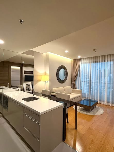 living room and bedroom of The Address Sathorn