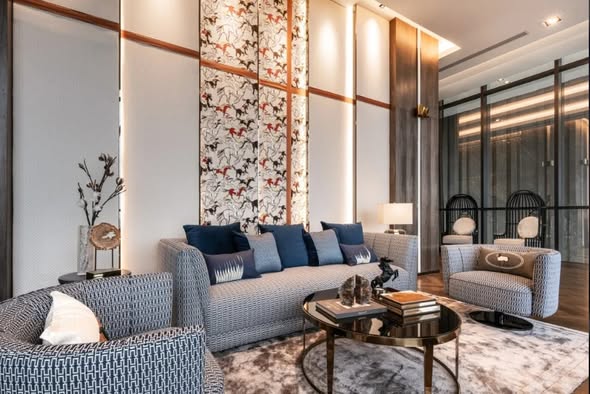 living room of The Address Siam-Ratchathewi