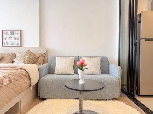 living room and bedroom of The Base Bukit Phuket เดอะ เบส บูกิต ภูเก็ต