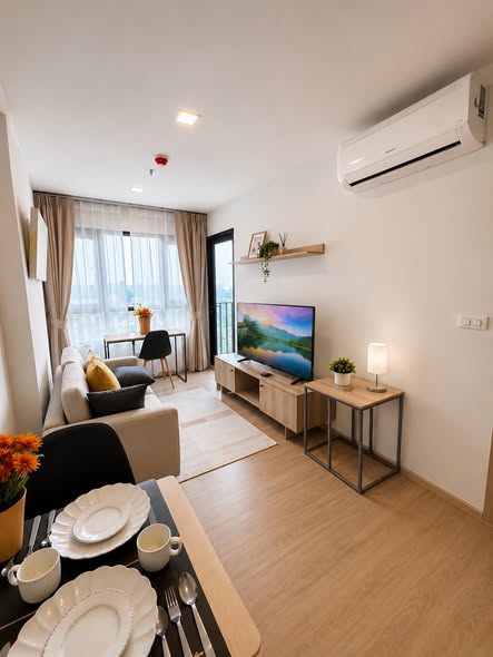 bedroom and living room of THE BASE Height-Chiang Mai
