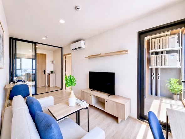 living room and room interior of THE BASE Height-Chiang Mai