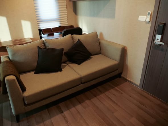 bedroom and living room of THE BASE Park West – Sukhumvit 77