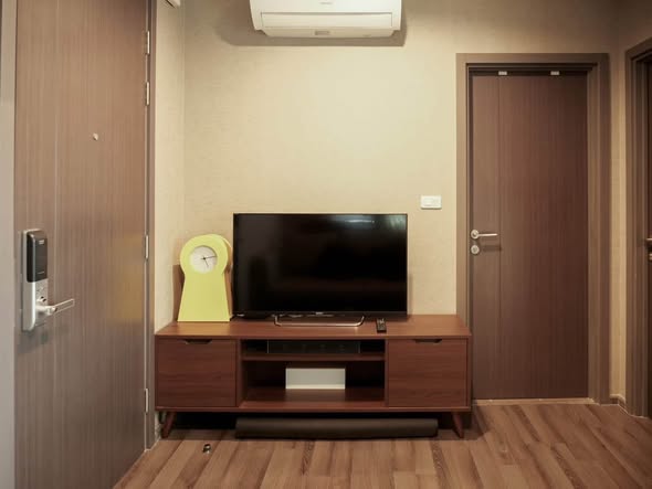 bedroom and room interior of THE BASE Park West – Sukhumvit 77