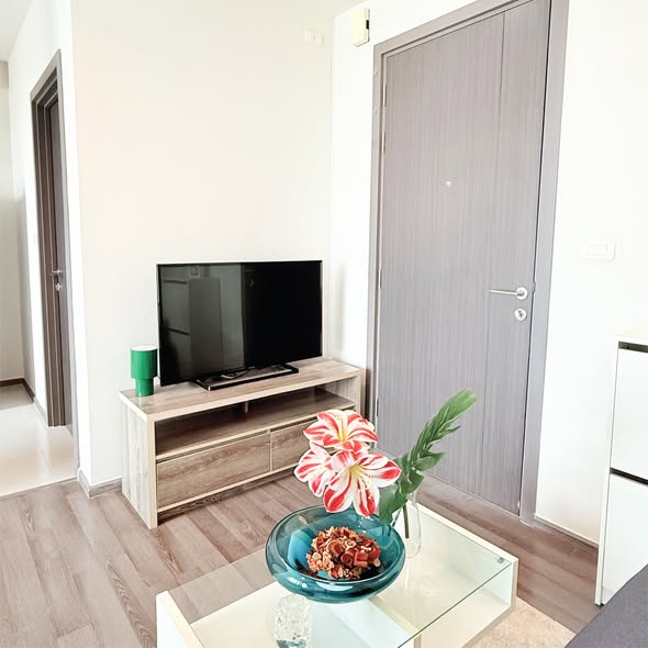 living room and bedroom and room interior of THE BASE Park West – Sukhumvit 77