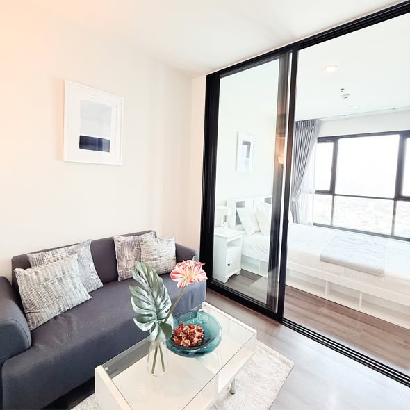 living room and room interior of THE BASE Park West – Sukhumvit 77