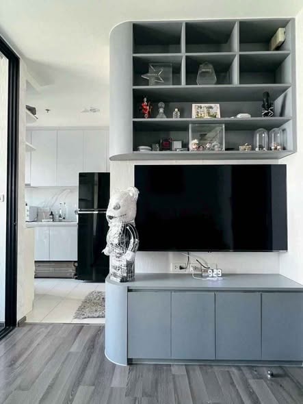 living room and room interior of THE BASE Park West – Sukhumvit 77