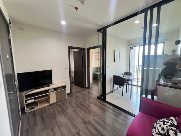 living room and room interior of THE BASE Park West – Sukhumvit 77