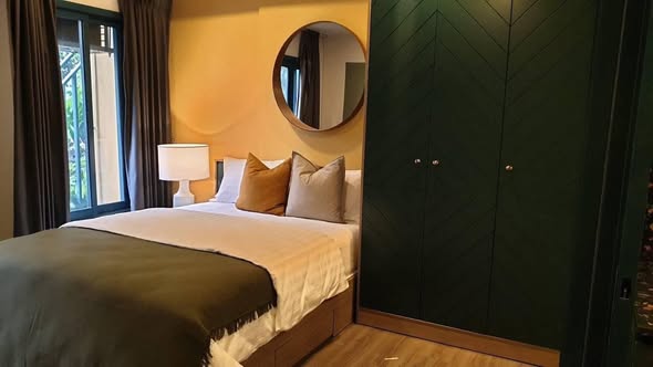 bedroom and room interior of THE BASE Sukhumvit 50