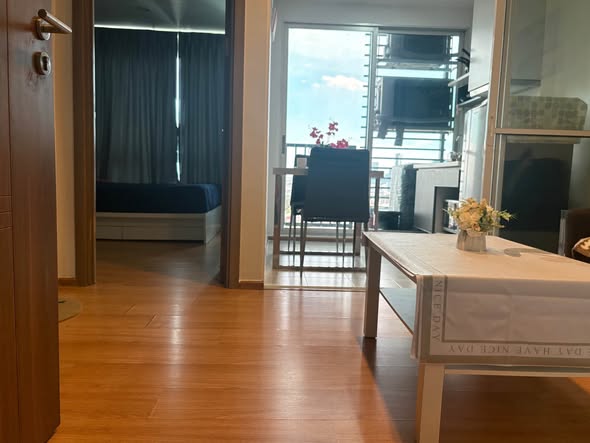 living room and room interior of THE BASE Sukhumvit 77