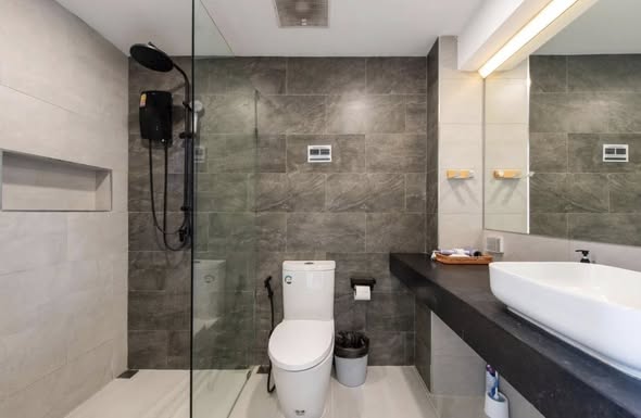 room interior and bathroom of The Boulevard Ekkamai