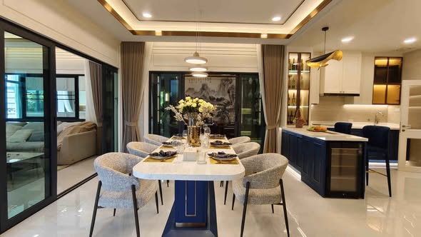 living room and room interior and kitchen of The City Sukhumvit-Onnut 2