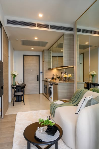 living room and bathroom of The Crest Park Residences