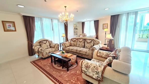 living room and bedroom of The Diplomat 39