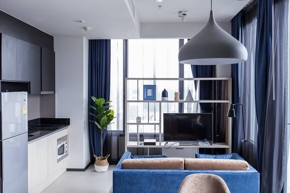 living room of The Edge Sukhumvit 23
