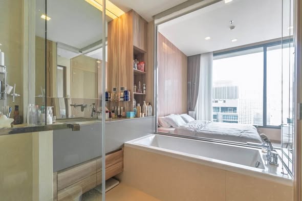 bedroom and room interior and bathroom of THE ESSE ASOKE