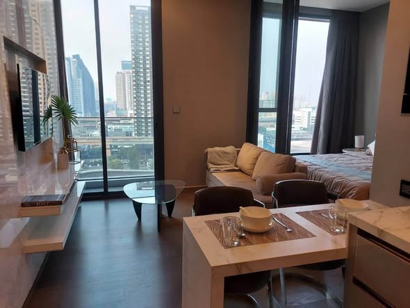 living room and bedroom of THE ESSE at SINGHA COMPLEX