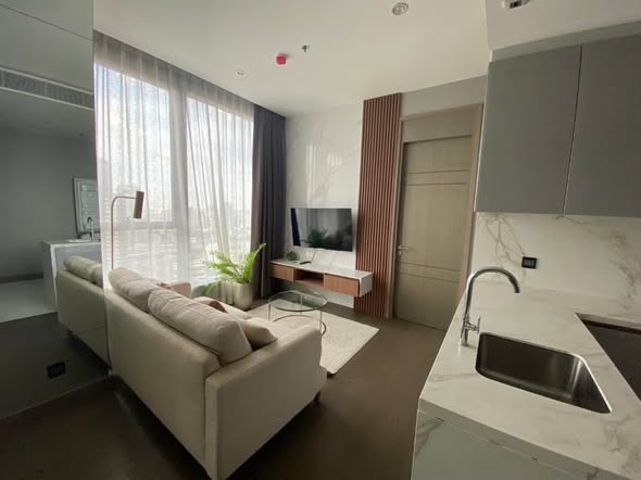 living room and kitchen of THE ESSE at SINGHA COMPLEX