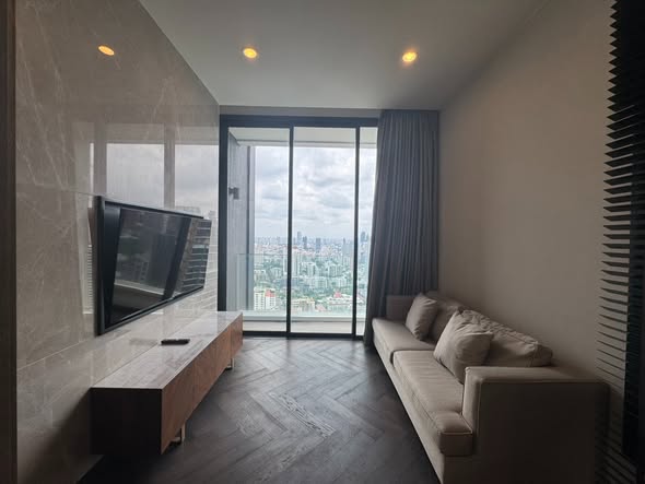 living room and bedroom and room interior of THE ESSE Sukhumvit 36
