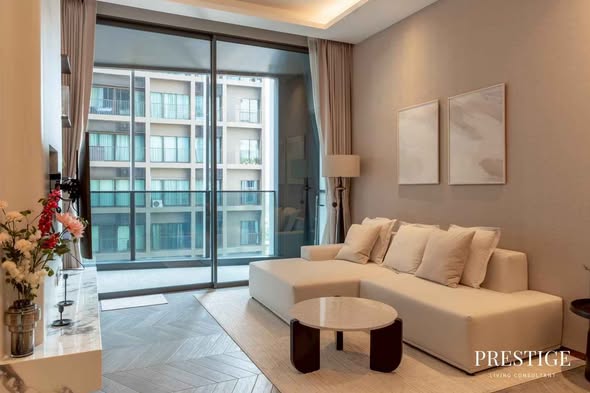 bedroom and living room of The Estelle Phrom Phong