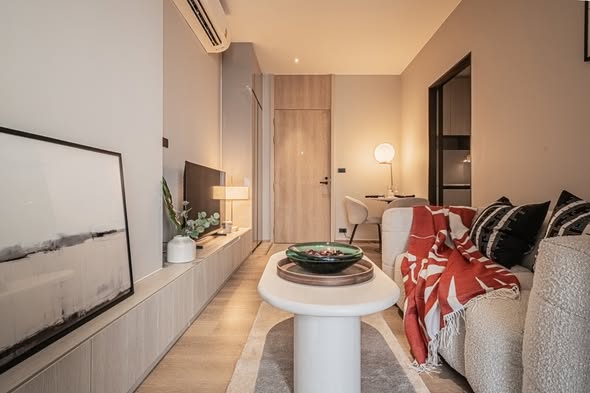 bedroom and living room of The Fine Bangkok