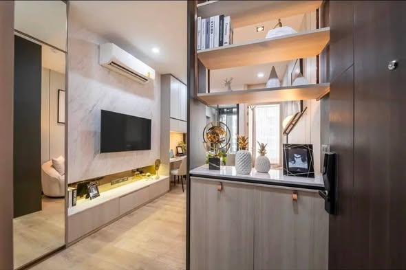 living room and kitchen of The Fine Bangkok