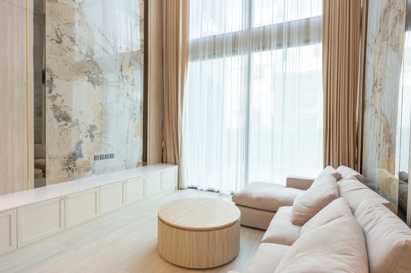 living room and bedroom of The Gentry Phatthanakan 2 เดอะ เจนทริ พัฒนาการ 2