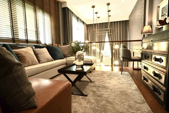 living room of เดอะ เจนทริ สุขุมวิท (THE GENTRY SUKHUMVIT 101)