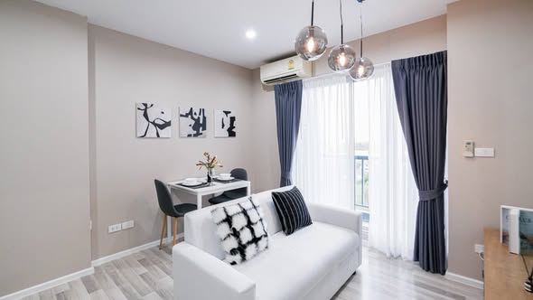 living room and bedroom of The Key Cheangwattana