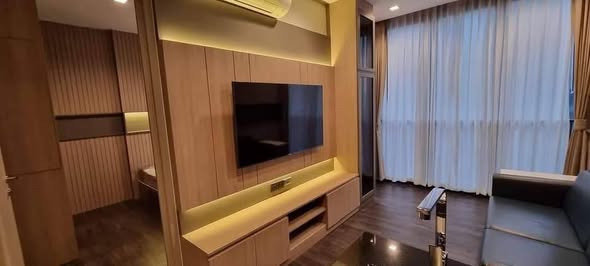 living room and bedroom of THE LINE Asoke-Ratchada