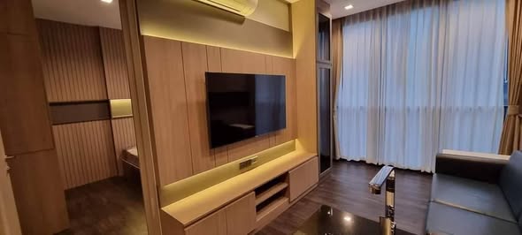 living room and bedroom of THE LINE Asoke-Ratchada