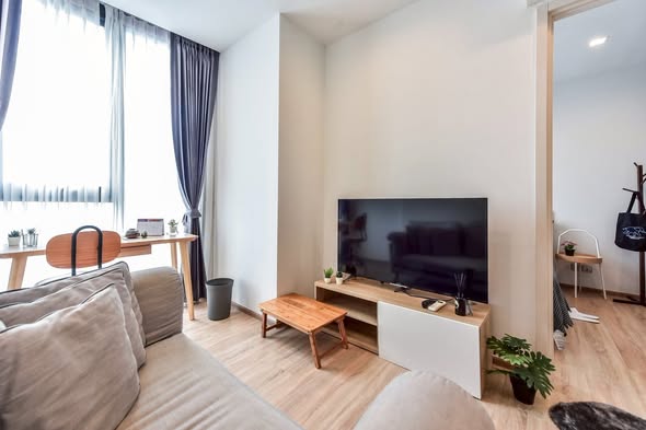 bedroom and living room of THE LINE Phahon-Pradipat