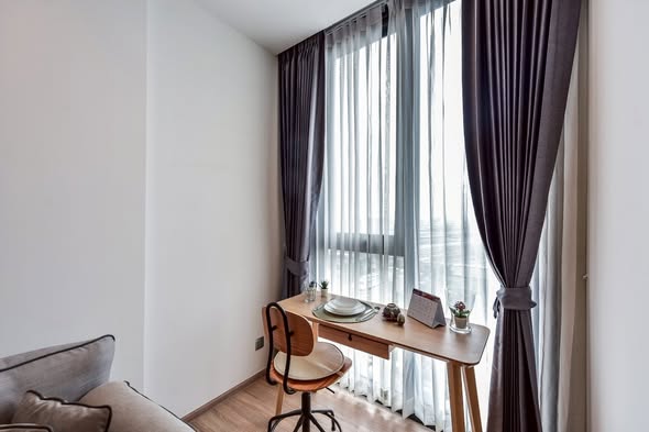 bedroom and living room of THE LINE Phahon-Pradipat