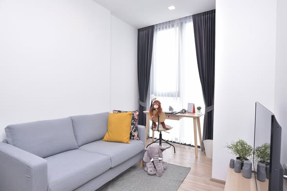 living room of THE LINE Phahon-Pradipat