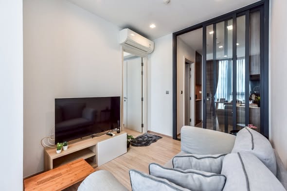 living room and room interior of THE LINE Phahon-Pradipat