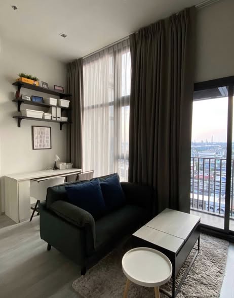 living room and bedroom of THE LINE Sukhumvit 101