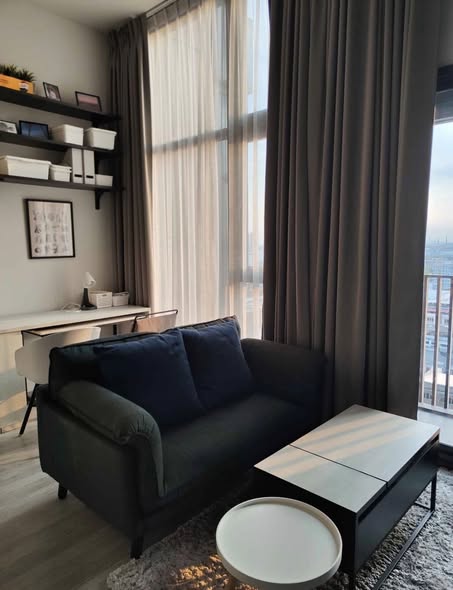 living room and bedroom of THE LINE Sukhumvit 101