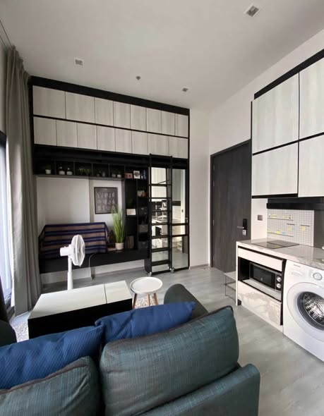 living room and room interior of THE LINE Sukhumvit 101