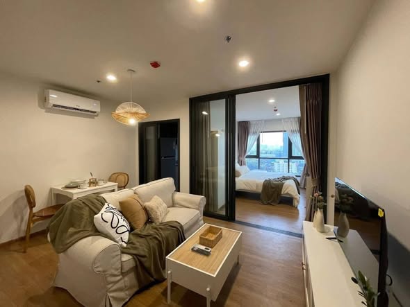 bedroom and living room of The Line Vibe เดอะ ไลน์ ไวบ์