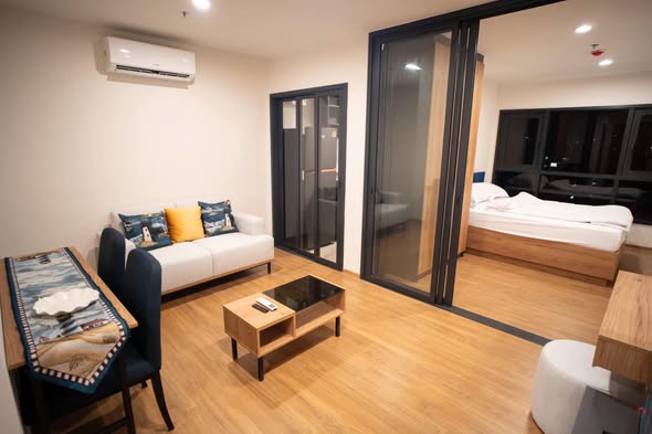 living room and bedroom and room interior of The Line Vibe เดอะ ไลน์ ไวบ์