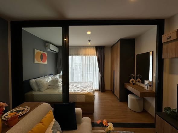 living room and bedroom and room interior of The Line Vibe เดอะ ไลน์ ไวบ์