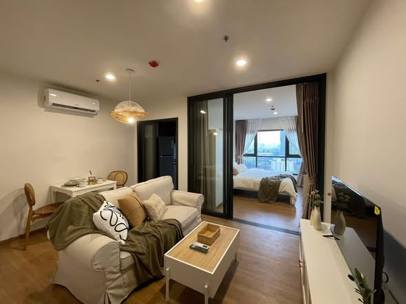 living room and bedroom and room interior of The Line Vibe เดอะ ไลน์ ไวบ์